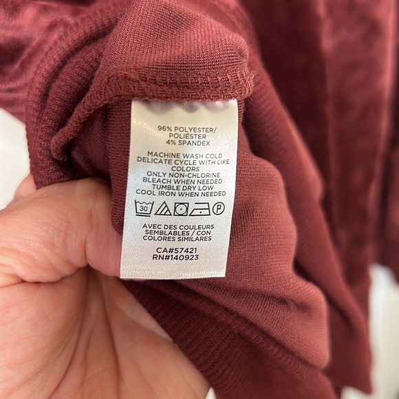 Lou & Grey Velour Sweatshirt  (S) NWT - Picture 6 of 6